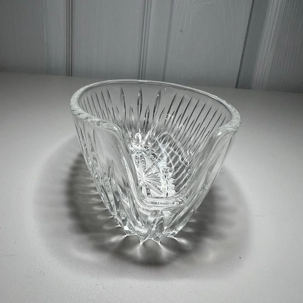 Princess House Vintage Crystal Spoon‎ Fork Silverware Holder Royal Highlights